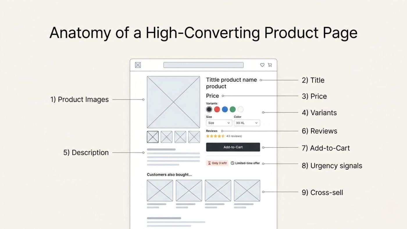 Anatomy of a high converting product page