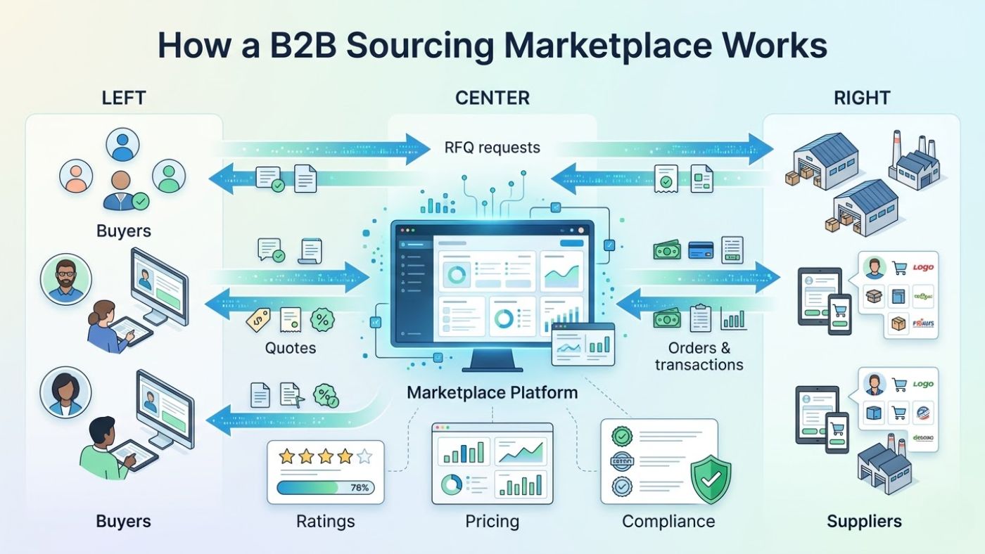 B2B Sourcig Markeplace Working
