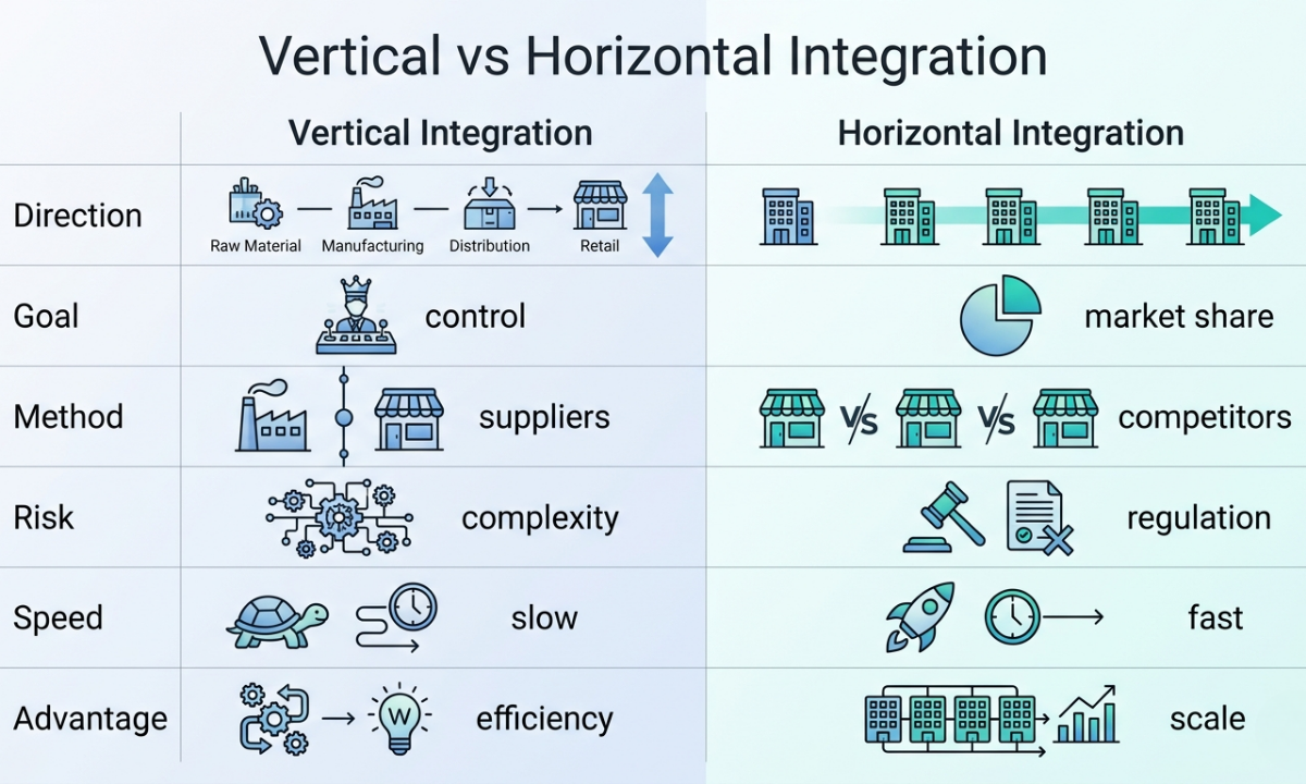 Vertical vs Horizontal Integration comparison